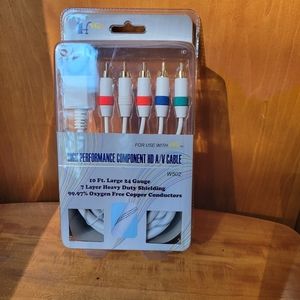 NEW in Box Wii High Performance Component HD A/V Cable 10 ft